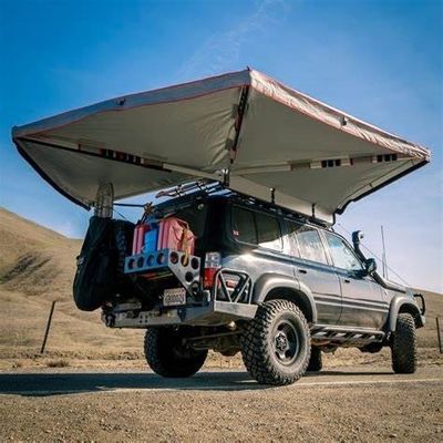 2024 Newest Nice 270 Retractable Car Roof Side Awning Tent with Wall Waterproof UV Proof