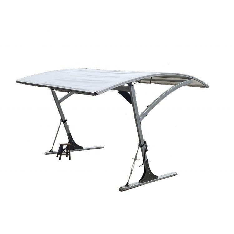 Galvanized Steel Beam Foldable Car Garage with Heavy Duty Frame and Grey Carport Canopy